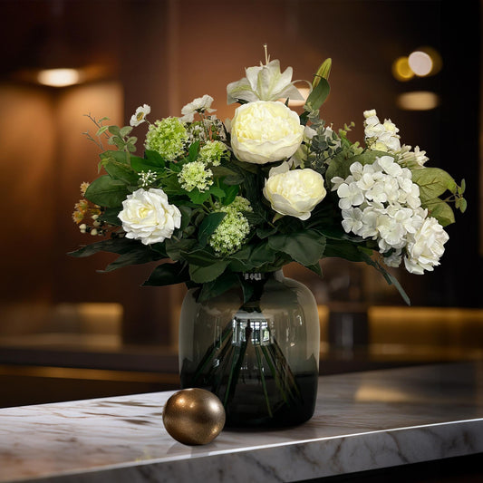 Kunstbloemen - Boeket - White Dream - 60 cm