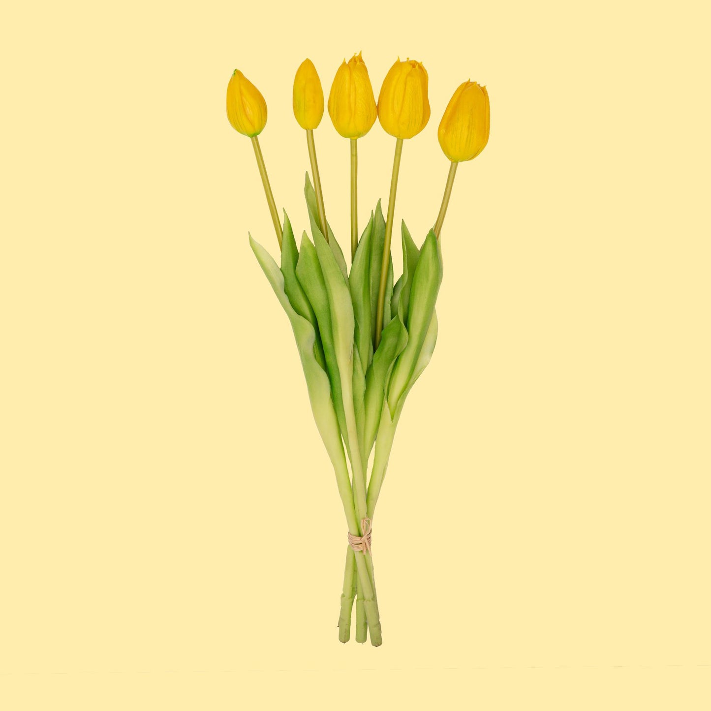 Tulpen boeket Geel - 10 stuks - Kunst tulpen - 42 cm