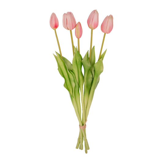 Tulpen boeket Roze - 5 stuks - Kunst tulpen - 42 cm