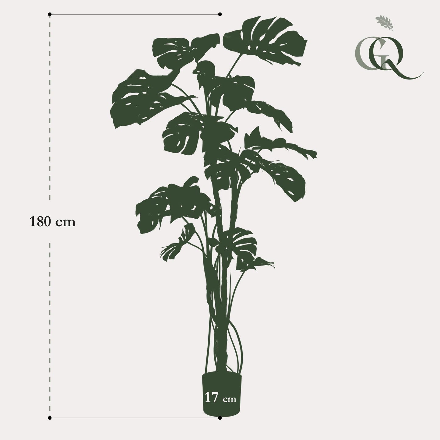 Kunstplant - Monstera - Gatenplant - 180cm