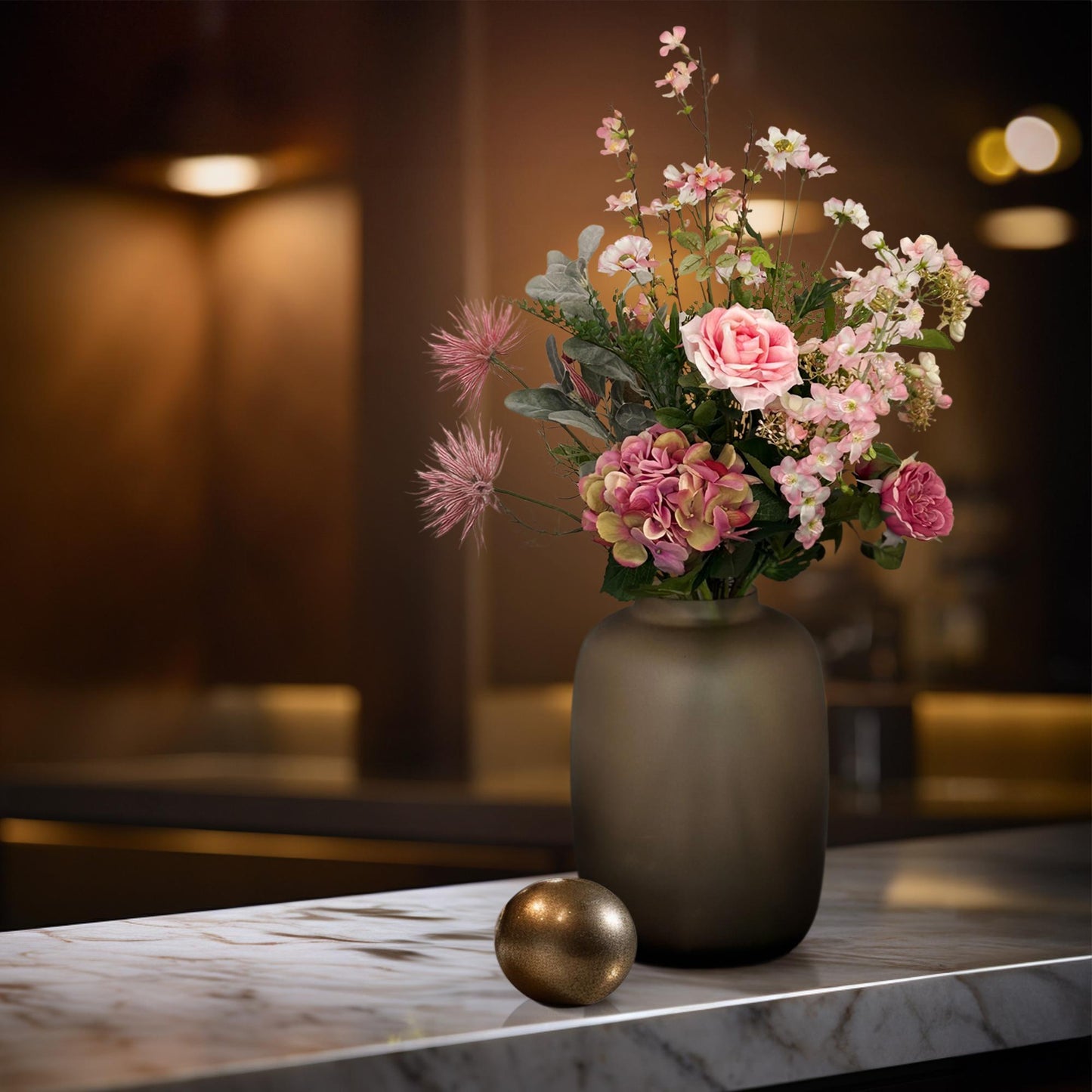 Kunstbloemen - Boeket - Pretty Pink - 89 cm