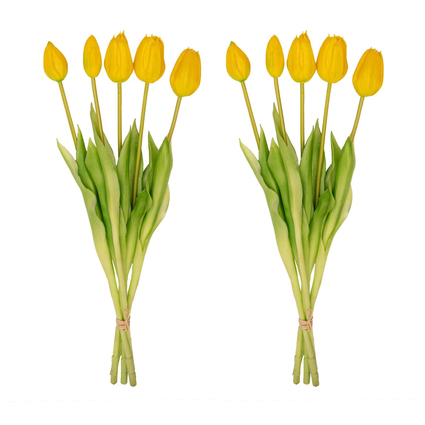 Tulpen boeket Geel - 10 stuks - Kunst tulpen - 42 cm