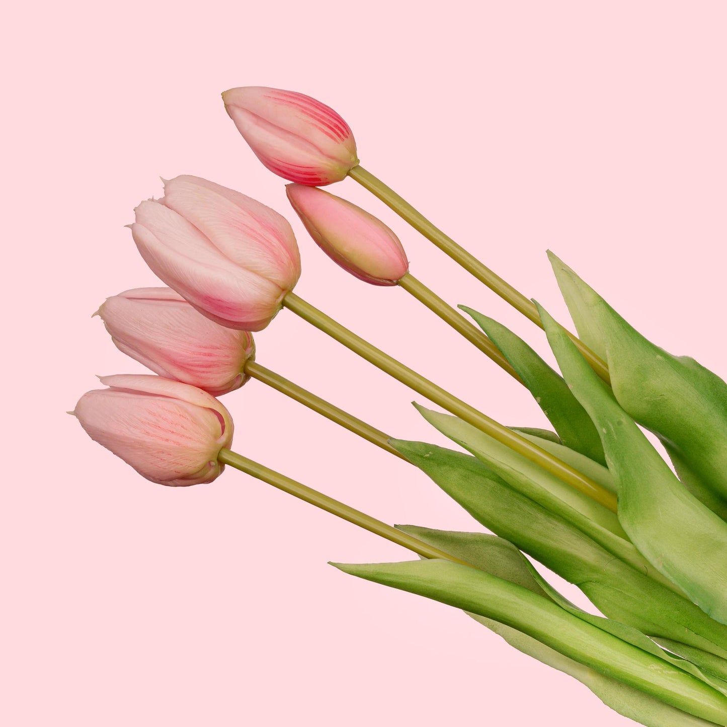 Tulpen boeket Roze - 5 stuks - Kunst tulpen - 42 cm