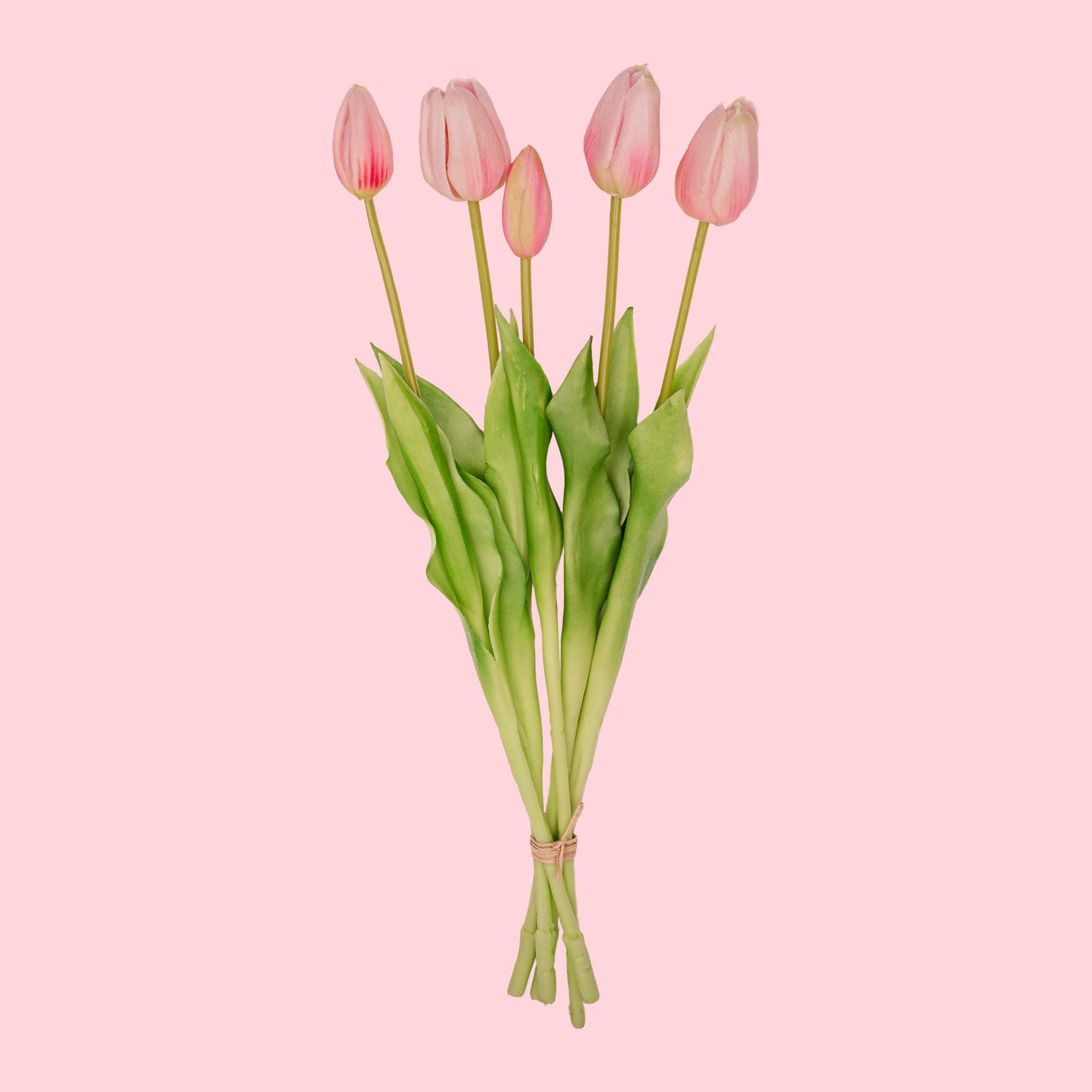 Tulpen boeket Roze - 5 stuks - Kunst tulpen - 42 cm