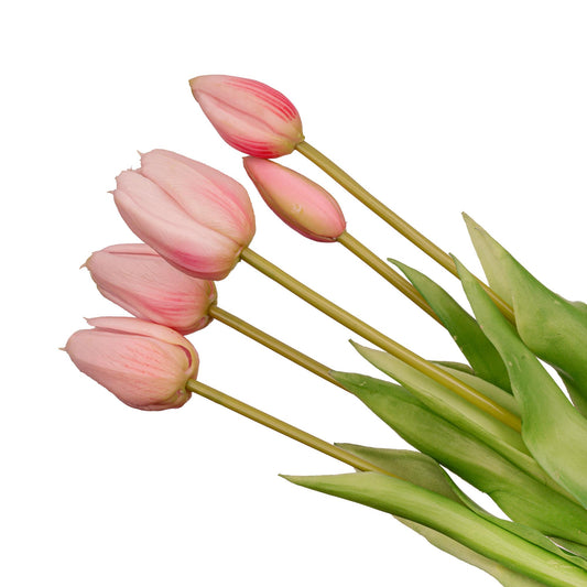 Tulpen boeket Roze - 10 stuks - Kunst tulpen - 42 cm